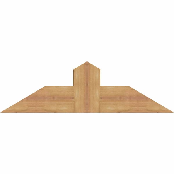 Ekena Millwork Portland Smooth Timber Gable Bracket, Western Red Cedar, 36"W x 10"H x 5 1/2"D x 5 1/2"F, 7/12 Pitch GBW036X10X0606POR00SWR - main